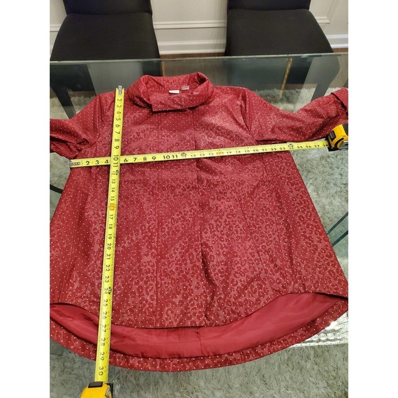 Chico's Women's Red Polyester Long Sleeve Buttons Front Casual Jacket Size 3X - Picture 11 of 12